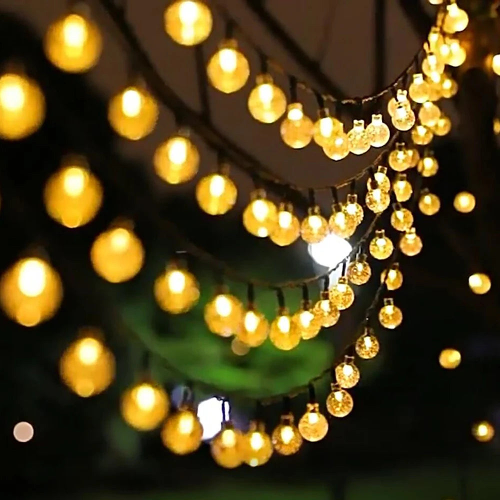 LED String Lights Fairy Bubble Ball Lamp Holiday Lighting Garland Battery USB Indoor for Christmas Wedding Decoration